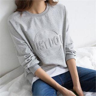 Letter-embossed Sweatshirt