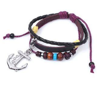 Anchor Genuine Leather Bracelet