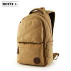 Zip-up Canvas Backpack