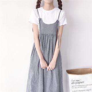 Spaghetti Strap Plaid Jumpsuit