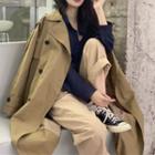 Double-breasted Trench Coat / Shirt / Wide Leg Pants