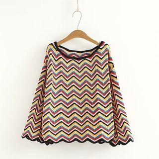 Chevron Sweater Stripes - Multicolor - One Size
