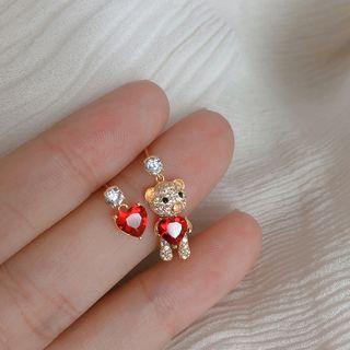 925 Sterling Silver Bear Dangle Earring