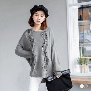 Dropped Shoulder Knit Sweater