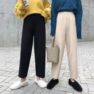Crop Straight Fit Knit Pants