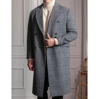 Cashmere Blend Glen-plaid Coat
