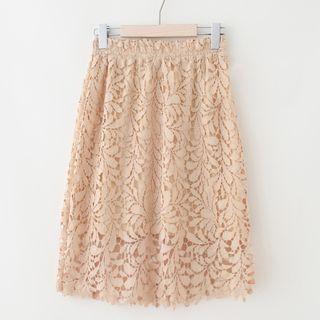 A-line Crochet Lace Skirt