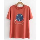 Planet Print Short-sleeve T-shirt