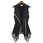 Hanky-hem Chiffon Vest