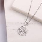 925 Sterling Silver Snowflake Pendant Necklace Silver - One Size