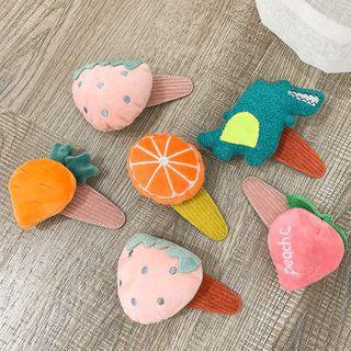 Furry Corduroy Hair Clip (various Designs)