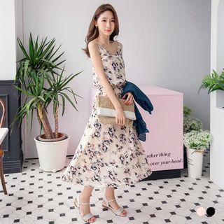 Sweet Floral Printed Maxi Dress