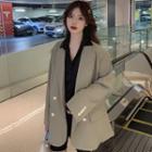 Long-sleeve Double-breasted Blazer / Plain Shirt