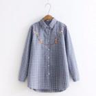 Embroidery Check Shirt