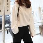 Round-neck Slit-sleeve Pullover