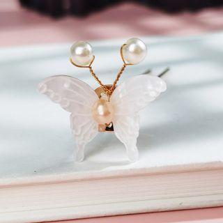 Faux Pearl Butterfly Hair Stick