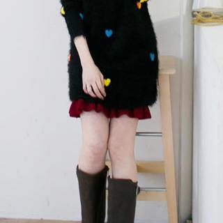 Ruffled Knit Skirt
