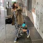 Spaghetti Strap Tie Dye Shift Dress / Midi Dress
