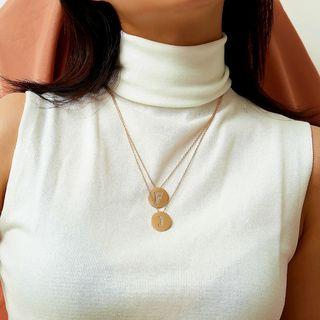 Alloy Alphabet Pendant Necklace