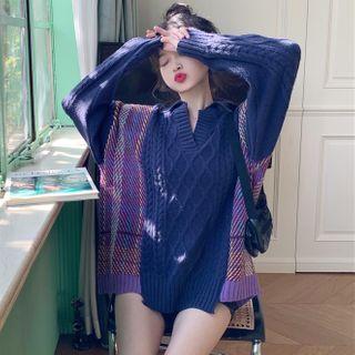 Details Loose-fit Patchwork Sweater