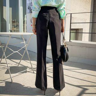 High-waist Semi Boot-cut Dress Pants