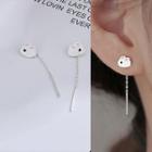 Rabbit Alloy Earring 1 Pair - Silver - One Size