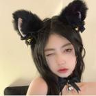 Faux Fur Cat Ear Headband / Ribbon Choker / Set