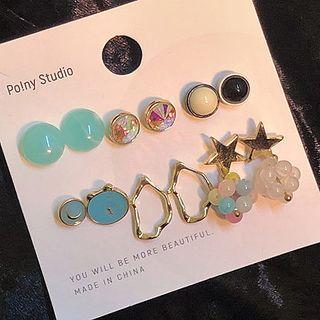 Set Of 6: Earring (various Designs) 0149a# - Set - Classic Earrings - Multicolor - One Size