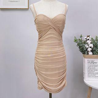 Spaghetti Strap Ruched Dress