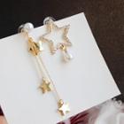 Rhinestone Star Non-matching Drop Earring