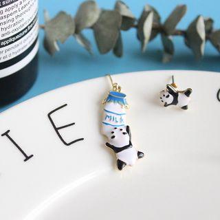 Panda Non-matching Earring