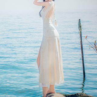 Sleeveless Lace Maxi Sundress