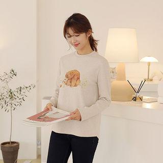Bear-printed T-shirt