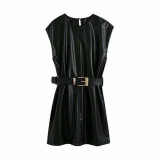Sleeveless Round Neck Mini Dress