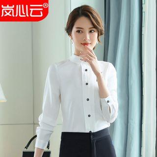 Pintuck Shirt / Slim-fit Dress Pants / Set