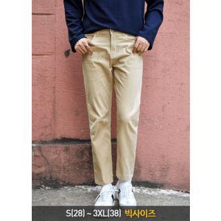 Band-waist Straight-cut Dress Pants In 11 Colors