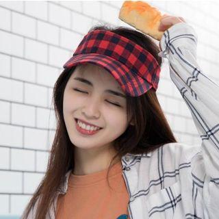 Plaid Visor Hat