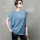 Cap-sleeve Boxy-fit Sleek Top