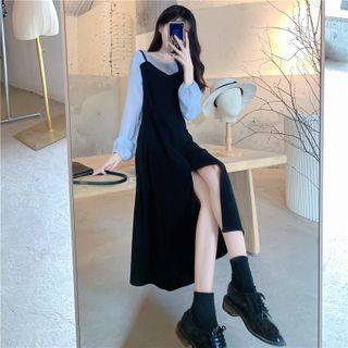 Midi Overall Slit Dress