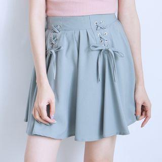 Lace-up Chiffon Culottes