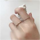 Set Of 2: 925 Sterling Silver Open Rings Jz146 - Set Of 2 - One Size