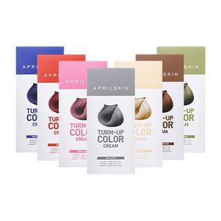 April Skin - Turn Up Color Cream (7 Colors): Hairdye 60g + Oxidizing Agent 60g + Treatment 10ml Pink Cindy