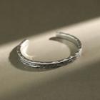 925 Sterling Silver Open Bangle Vintage Silver - One Size