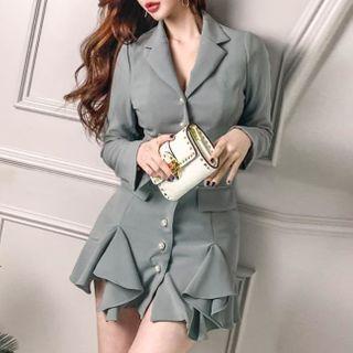 Puff-sleeve Blazer Dress