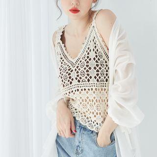 Crochet Camisole Top Almond - One Size