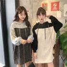 Check Loose-fit Hooded Dress