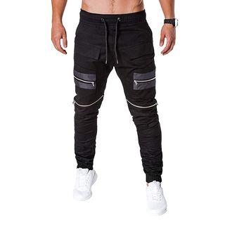 Slim-fit Paneled Zip-up Pants