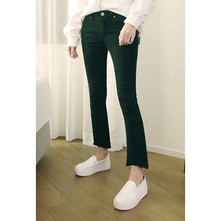 Boot-cut Plain Pants