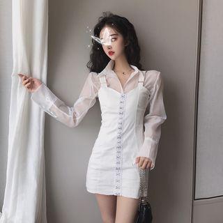 Plain Shirt / Strappy Sheath Dress