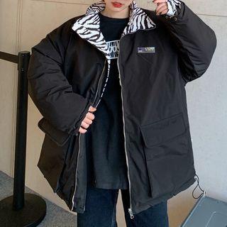 Couple Matching Zebra Print Padded Jacket